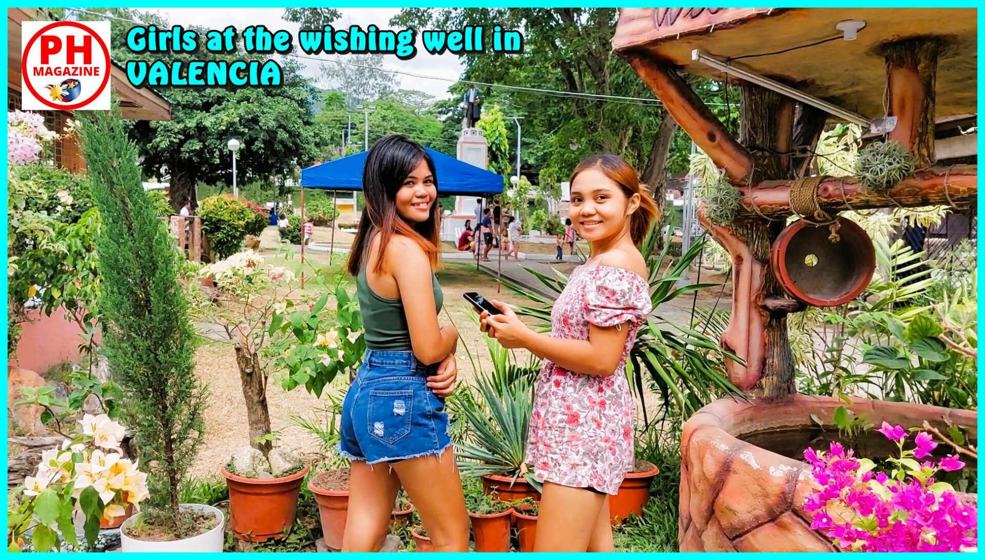 SIGHTS OF NEGROS ORIENTAL - PHOTO OF THE DAY - Girls at the wishing well in Valencia