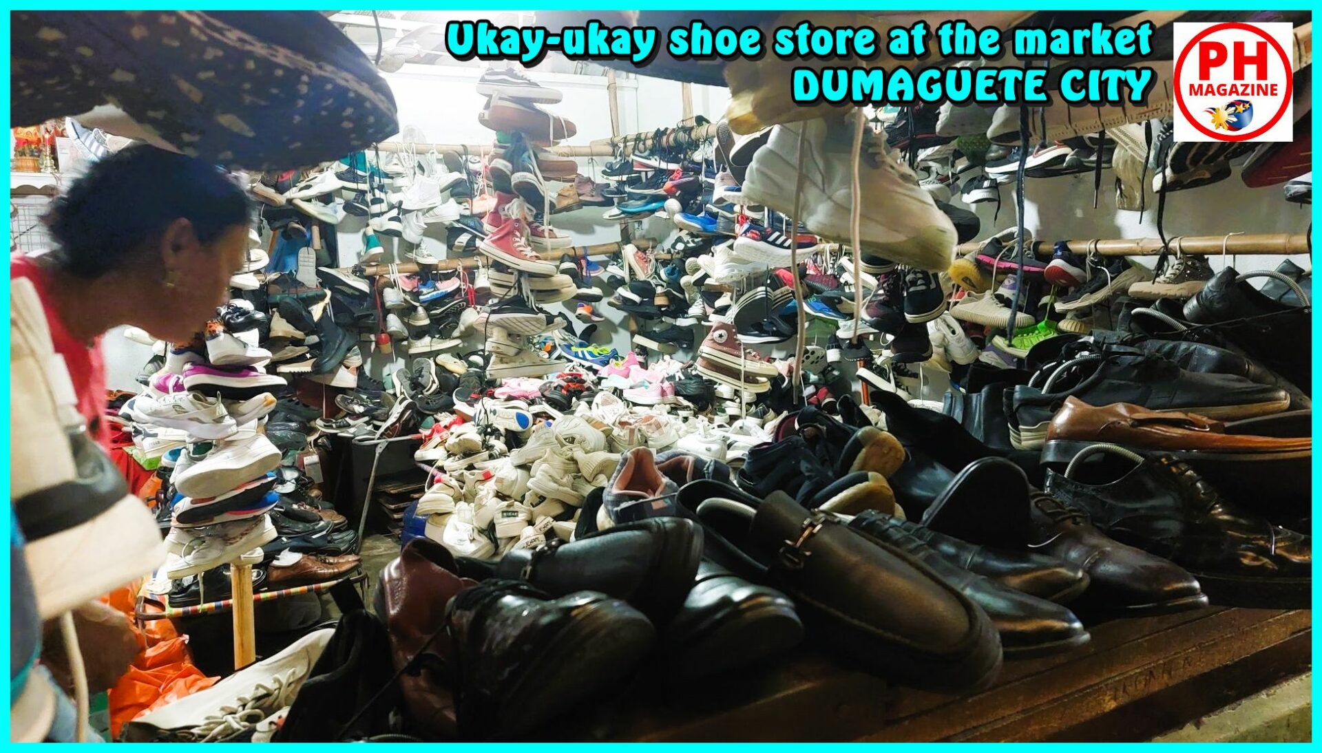 SIGHTS OF NEGROS - PHOTO OF THE DAY - Ukay-ukay shoe store at the market in Dumaguete City