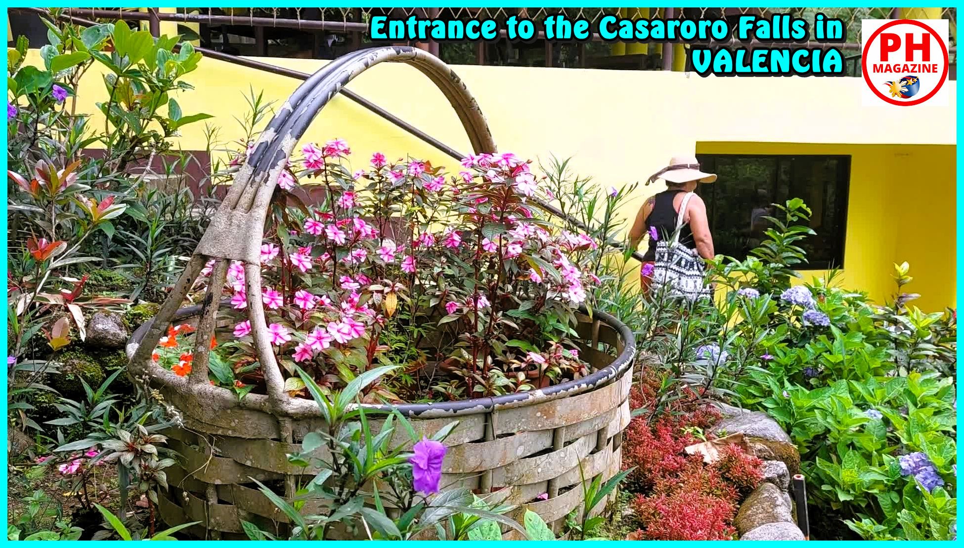 Greetings at the entrance to the Casaroro Falls in Valencia, Negros Oriental