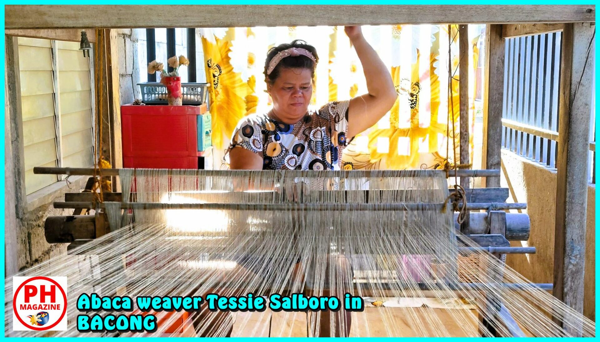 SIGHTS OF NEGROS - PHOTO OF THE DAY - Abaca weaver Tessie Salboro in Bacong